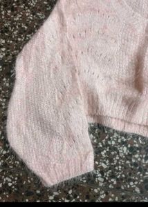 Soft Pink  V-Neck Sweater
