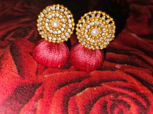 Red Silk Earrings It Is Nice To See