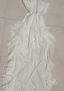 Chic White Ruffled Maxi Dress