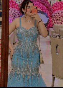 Stunning Blue Embellished Gown