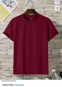 SHEIN Basic Burgundy T-Shirt