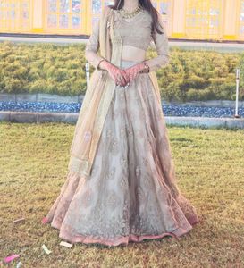 Elegant Beige Lehenga Choli