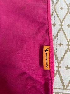 Fastrack Pink &amp; Yellow Canvas Tote Bag