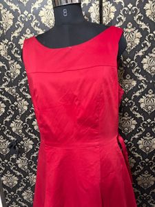 clearance sale Chic Red Sleeveless Fit &amp; Flare Dre