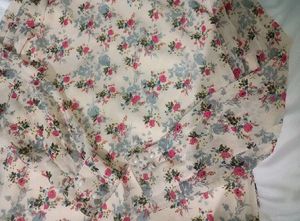 Floral Print Ruffle Neck Top BY RARE