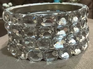 Sparkling Rhinestone Bangle Set