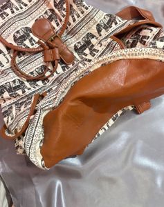 Boho Elephant Print Backpack