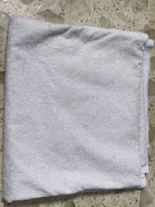 White Chikankari Dress Material
