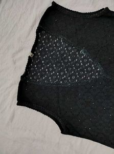 Black Embellished Vest
