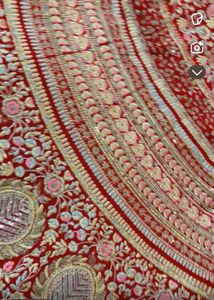 Red embellished lehnga