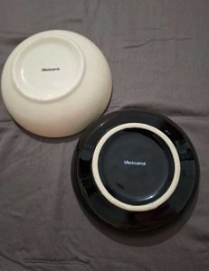 Stoneware Ceramic Bowls Set of 2