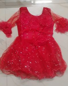 Red Fairy Costume Dress with Wings