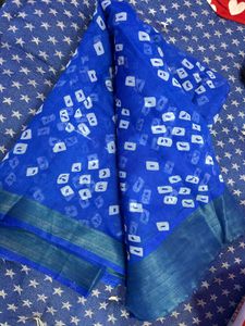 Royal Blue Bandhani Saree