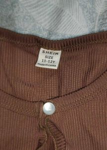 Brown Ruffle Cardigan