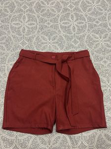 Stylish Maroon Waist Shorts