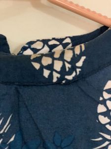 Pineapple Print Tassel Hem Top