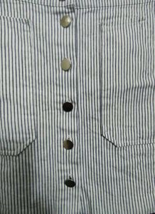 Striped Button-Up Mini Skirt