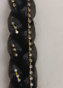 Sparkling Rhinestone Hair one braid