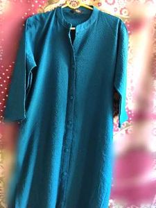 Teal Textured Kurta