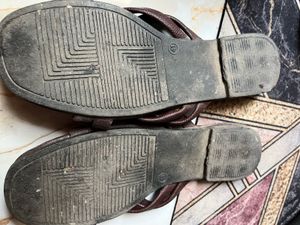 Stylish Brown Woven Strap Sandals