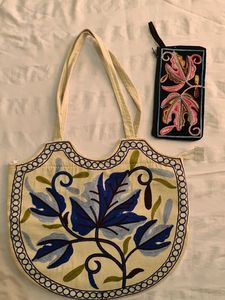 Floral Handbag & Wallet Set