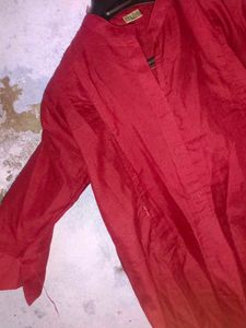 Maroon Cotton feeding Kurta