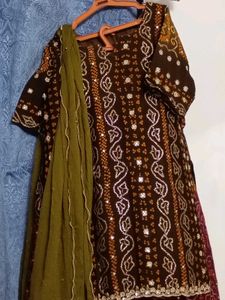 Designer Bandhani Lehenga Choli Set