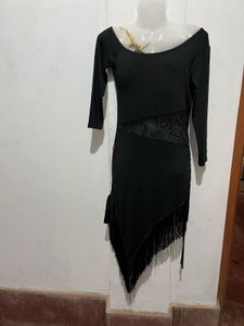 Black Fringe Dance Dress