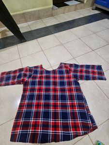 Red, White &amp; Blue Plaid top