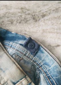 Jordache Distressed Denim Shorts with Lace Trim