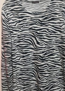 Black &amp; White Zebra Print Top For Girl Or Women