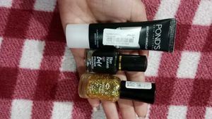 ponds face wash blue heaven eyeliner and nail poli