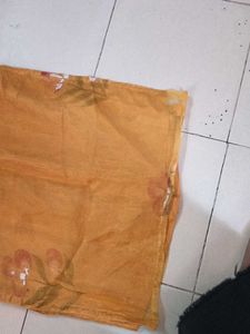 Orange Kurta with Floral Print
