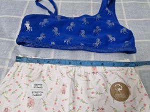 Blue Unicorn Bralette + inner short as freebie