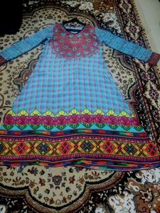 Beautiful Blue Kurta with Intricate Print