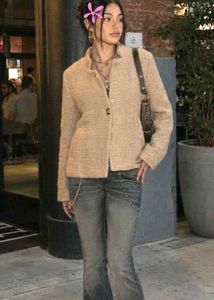 Chic Textured Cropped wool Jacket 🩷