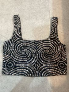 Forever 21 Unique Swirl Print Crop Top