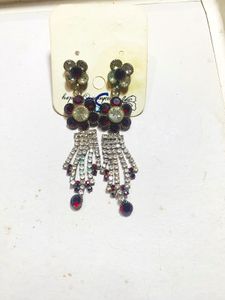 Dazzling Rhinestone Flower Drop Earrings