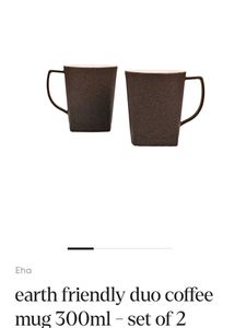 Set of 2 Black Mugs