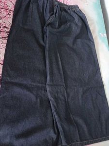 Women's Dark Wash Denim Maxi Skirt