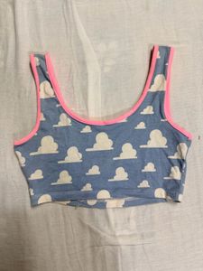 Toy Story Cloud Print Crop Top