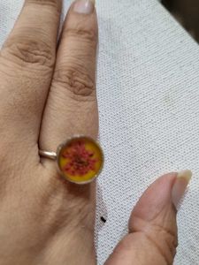 Unique Floral Resin Ring
