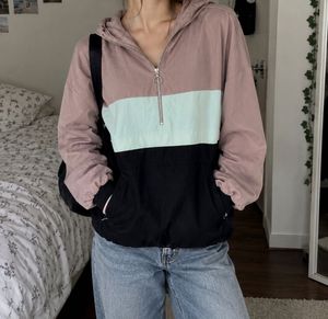 Colorblock Quarter Zip Hoodie