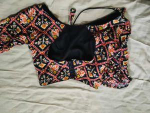 Stylish Printed Blouse with lengha