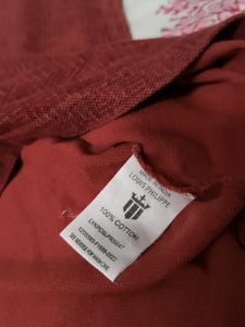 Louis Philippe Men Classic Red Polo T-shirt