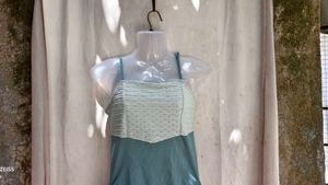 I. Ruched Mini Dress with Smocked Bodice