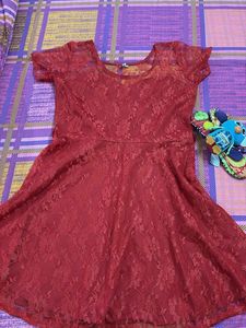 Red Lace Blouse