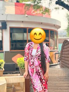 Chic Pink Chain Print Co-ord Set
