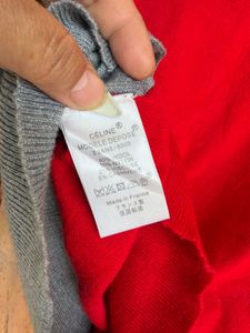 celine Color Block Crew Neck Sweater