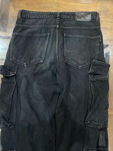 Black Cargo Jeans